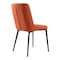 Armen Living Maine Contemporary Dining Chair in Matte Black Finish and Orange Fabric, PK2 LCMNSIOR - alternate 7